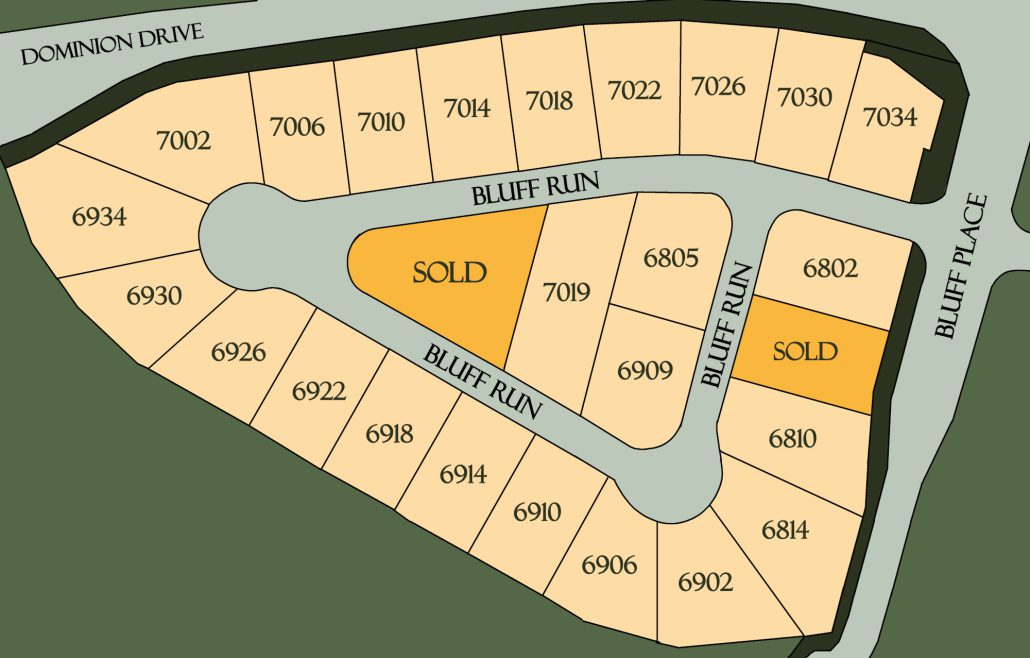 Plat for The Bluff at The Dominion Phase II