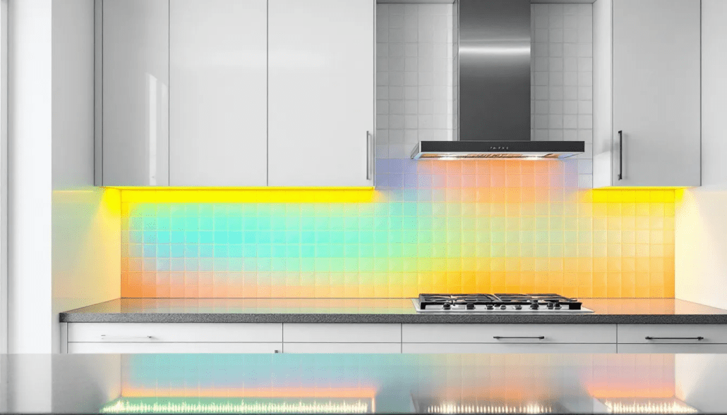 LED Lit Backsplash