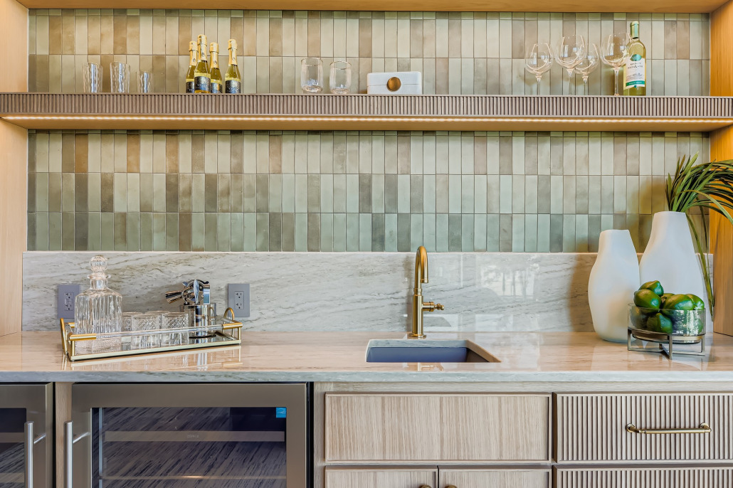 Elegant kitchen with stylish decor.